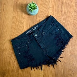 Distressed Denim Shorts